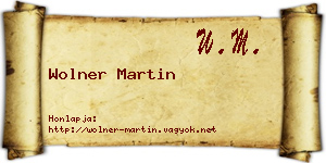 Wolner Martin névjegykártya
